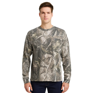 Sweat-shirt unisexe camouflage à manches longues, respirant, séchage rapide, col rond, logo personnalisé brodé OEM - Product Image 1