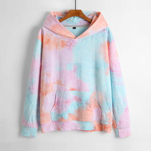 Vente en gros de sweats à capuche unisexes de haute qualité en coton multicolores, personnalisables, pour femmes et hommes, en tissu oversize, tie-dye, pour l'hiver - Product Image 3