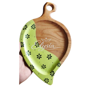 Bandeja de Servir de Madera Pintada a Mano con Asa, Bandeja Decorativa de Madera Natural con Diseño Floral, Decoración para Cocina, Comedor y Hogar, Venta al Por Mayor - Product Image 1