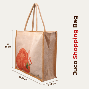 Eco Friendly Biodegradable Juco <b>Shopping</b> <b>Bag</b> <b>Reusable</b> Tote Custom Print Letter Strong Handles Durable Multipurpose - Product Image 2