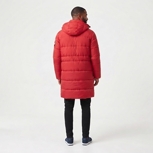 Manteau d'hiver long matelassé pour homme, léger et chaud, veste longue rembourrée pour homme, vêtement d'extérieur d'hiver - Product Image 2