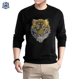 เสื้อสเวตเตอร์ผ้าคอตตอนแบบผสมเสื้อสเวตเตอร์ไซส์ใหญ่พิเศษสำหรับผู้ชายสำหรับฤดูหนาวออกแบบได้เอง - Product Image 1