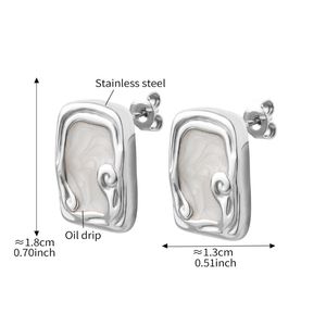 Pendientes Vintage de Acero Inoxidable con Baño de Oro de 18K, Estilo Retro Chic, Venta al por Mayor - Product Image 2