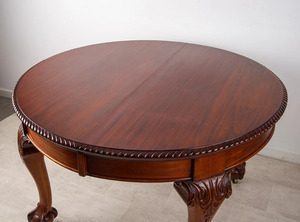 Mesa de Comedor Tradicional Wiosea, Fabricada en Madera de Caoba con Patas Talladas, Extensible y Ovalada, para Sala de Estar - Product Image 6