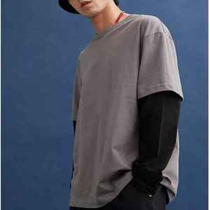 เสื้อยืดผู้ชายสองชั้นแบบ OEM มีจำหน่าย |   ผ้าโพลีเอสเตอร์/ผ้าฝ้ายที่ระบายอากาศได้ดี |   เสื้อผ้าสตรีทแวร์แห้งเร็วเป็นมิตรกับสิ่งแวดล้อม |   ขายส่งจำนวนมาก - Product Image 3