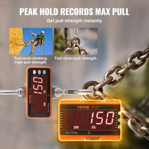 Bilancia Digitale Industriale per Gru da 2200 Libbre/1000 kg con Telecomando, Cassa in Alluminio Pressofuso e Display LED - Product Image 4