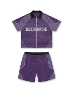 Conjunto de Chaqueta y Pantalón Corto Deportivo Cortavientos de Poliéster/Nylon de Alto Gramaje para Hombre, Producto en Tendencia 2026 - Product Image 2