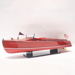 CHRIS CRAFT RUNABOUT 1930 - Maqueta de Lancha Rápida Americana Hecha a Mano en Madera - Product Image 4
