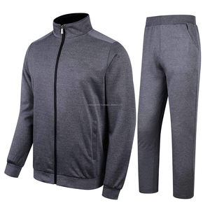 Chándal de hombre sólido con cremallera completa Ropa informal de fitness Transpirable Tallas grandes Servicio OEM personalizado de alta calidad - Product Image 5