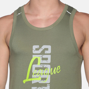 Solid Color Breathable Tank Top Custom Logo Ribbed Vests Knitted Fitness Gym Stringer <b>Singlet</b> <b>for</b> <b>Men</b> training workout session - Product Image 6