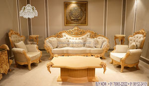 Conjunto de sofá tallado a mano para sala de estar, mueble blanco de lujo, elegante, tallado en madera, diseño turco - Product Image 4