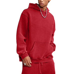 Conception Unique, Logo Personnalisé, Qualité Supérieure, Vente en Gros Hiver, Qualité Supérieure, Sweat-shirt Homme en Coton Uni Délavé à l'Acide, Écologique - Product Image 3
