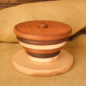 Natural <b>Wood</b> <b>Stacking</b> Rings Educational <b>Toy</b> for Baby & Kids Decor - Product Image 5