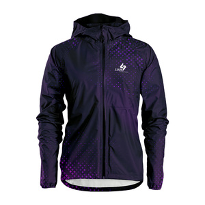 Custom Sublimated Hooded Zipper Windbreaker <b>Jacket</b> Eco Friendly <b>Lightweight</b> Waterproof Sports Running <b>Jacket</b> OEM Manufacturer - Product Image 5