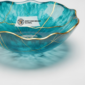 ชามเสิร์ฟตกแต่งรูปทรงคลื่นหลากสี ไล่เฉดสีส้ม ชมพู ม่วง ของตกแต่งศิลปะสมัยใหม่ ชามใส่ผลไม้ ขนมขบเคี้ยว - Product Image 4