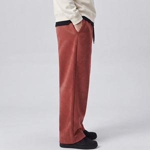 2027 <b>Winter</b> New arrival Loose Fit Baggy Wide Leg Straight Jogger Sweatpants Vintage Washed 100% Cotton baggy fit men's <b>trouser</b> - Product Image 2
