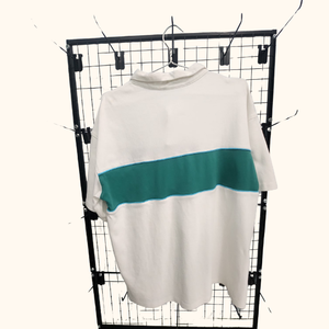 Camiseta Polo de Algodón Blanca para Hombre Levents con Diseño de Bloques de Color Verde, Manga Corta, Informal, Transpirable, Tela Oxford - Product Image 4