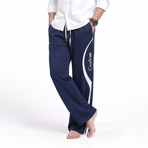 Pantalon de jogging décontracté moderne pour homme, style ample, avec logo personnalisé brodé ou imprimé, streetwear, cordon de serrage - Product Image 3