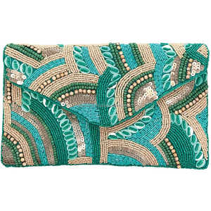 Pochette Sac à Main « Take It Easy » Noir Blanc Rouge Broderie Perlée Design Personnalisé Soirée Fête Sac à Main Grande Capacité Fermeture Éclair pour Filles - Product Image 4