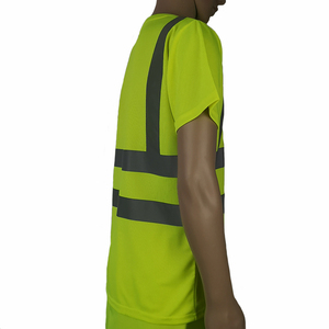T-shirt réfléchissant haute visibilité en polyester personnalisé pour hommes, idéal pour les vêtements de travail de sécurité, avec support de logo - Product Image 2