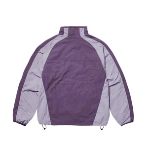 Conjunto Deportivo Unisex Colorblock Morado con Cremallera Completa y Cuello Alto, Estilo Deportivo, Ligero, de Poliéster, para Adultos, Ropa de Primavera - Product Image 4