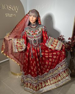 Nouvelles robes afghanes vintage KUCHI brodées à la main pour femmes, style moderne, dans différents modèles et couleurs - Product Image 4