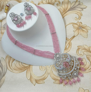 ชุดเครื่องประดับเจ้าสาวประดับเพชรแบบอเมริกันคลาสสิกสร้อยคอและต่างหูสองชิ้นสำหรับงานแต่งงานแฟชั่นสไตล์คลาสสิก - Product Image 3