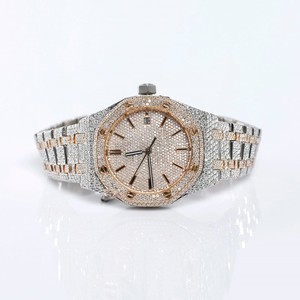 Reloj Mecánico de Lujo con Incrustaciones de Moissanita, Correa de Acero Inoxidable de 20 mm, Esfera de Cristal Octogonal, Analógico para Hombre - Product Image 1