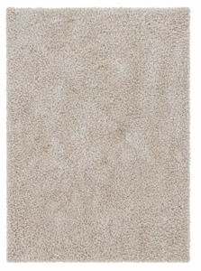 High Pile Beige Silk Rug: Soft Plush Modern Floor Carpet - Product Image 1
