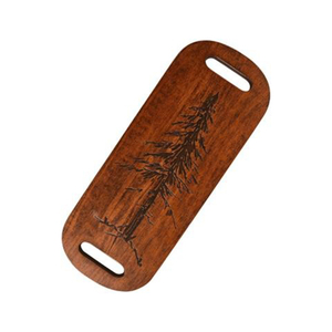 Handcrafted Elegant <b>Wooden</b> Chopping Board Features <b>Laser</b> Carved Botanical Leaf Patterns Desktop Display Stand For <b>Cutting</b> Vegie - Product Image 6
