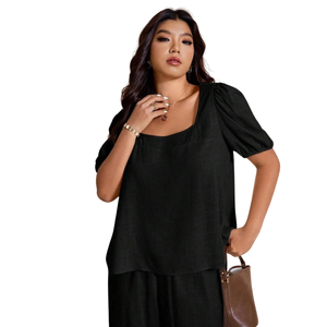 Ensemble de combinaison imprimée pour femmes, tenue décontractée à manches courtes - Product Image 4
