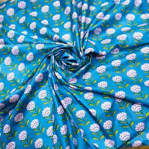 Hand Block Printed Organic Jaipur Cotton Cambric 100% Cotton Cambric Fabric for Bags Manufacturer India - Product Image 1