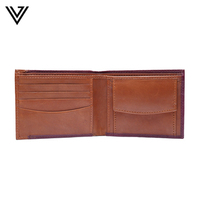 Dompet Pendek Pria Kulit Asli Desainer, Anti RFID, Interior Luas, Tekstur Halus, Cocok untuk Penggunaan Sehari-hari, Tersedia dalam Jumlah Besar