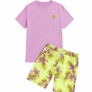 Collection thermique de t-shirts et shorts respirants pour hommes, style urbain, haute qualité, taille personnalisée, été, couleur unie, grandes tailles - Product Image 1