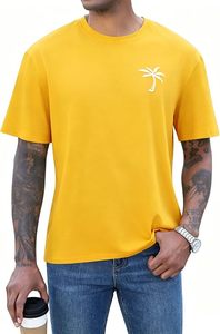 เสื้อยืดโอเวอร์ไซส์ผ้าฝ้ายแท้ 100% น้ำหนัก 220 กรัม พิมพ์ลายตามสั่งที่ไหล่ สไตล์ฮิปฮอป ไซส์พลัส ผ้าฝ้ายแท้ 100% ทรงบ็อกซี่ สำหรับผู้ชาย - Product Image 2