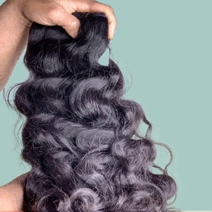 ผมแท้จากอินเดีย JAE Raw Indian Hair แบบธรรมชาติ  ต่อผมแบบเวฟ  ผมแท้จากวัด  แบบ Remy Virgin  ผมมนุษย์แบบหยิก  ไม่ผ่านการแปรรูป  น้ำหนัก 100 กรัม  แบบต่อผมด้วยเครื่อง - Product Image 6