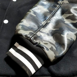 Custom Men Varsity <b>Jacket</b> <b>Camo</b> Leather Sleeve Fleece Letterman Bomber <b>Jacket</b> Baseball College Streetwear Winter <b>Jacket</b> Wholesale - Product Image 2