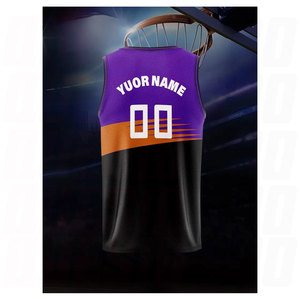 เสื้อบาสเก็ตบอลระบายอากาศได้ดี ชุดกีฬา เสื้อบาสเก็ตบอลน้ำหนักเบา ซับเหงื่อได้ดี ชุดบาสเก็ตบอลทีมแบบสั่งทำ - Product Image 3