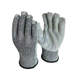Long-sleeved Genuine Leather Heat Resistant Hand Work Safety Welder Cow Split Leather Heavy Duty Welding <b>Gloves</b> - Product Image 6