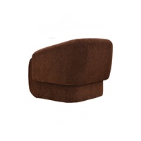 LUOOMA Fauteuil Moderne en Tissu à Dossier Cylindrique, Confortable et Robuste, Rembourré en Mousse Épaisse, Monoplace pour Salons de Villa