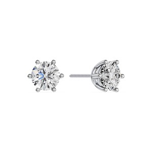 Boucles d'oreilles en argent 925 avec diamant de laboratoire certifié IGI, RJC ODM OEM, bijoux fins éthiques, plaqué rhodium, cadeau d'anniversaire de mariage EA501940 - Product Image 2