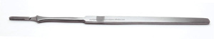 Manche de scalpel chirurgical en acier inoxydable, manuel, réutilisable, poignée ergonomique, instrument de chirurgie générale, certifié CE Classe I, usage hospitalier - Product Image 3