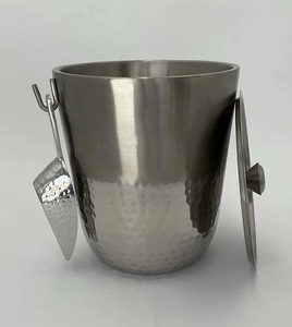 Cubo de Hielo Profesional de Acero Inoxidable con Tapa y Pinzas, Enfriador de Hielo de Doble Pared Duradero para Servicio de Bar y Fiestas, Estilo Americano - Product Image 2