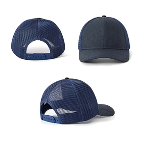 Wholesale Custom 6-Panel Mesh Trucker <b>Hats</b> 100% Cotton Breathable Fashion Mesh Back Trucker <b>Caps</b> - Product Image 4