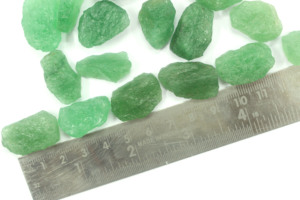 Piedras Preciosas Sueltas de Cuarzo Fresa Natural de Primera Calidad, 10 Piezas de 20-24 mm, 100% Piedra Verde, Efecto Óptico de Estrella de Chakra Curativa - Product Image 5