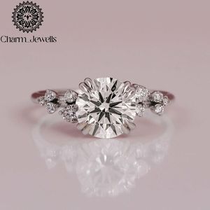 แหวนหมั้นผู้หญิง Charm_Jewells เงินแท้ 925 ประดับเพชรโมอิสซาไนต์ทรงคุชชั่น ดีไซน์คลาสสิคแบบหนามเตย รูปทรงมงกุฎ รับรองโดย IGI ชุบทอง 18K - Product Image 6
