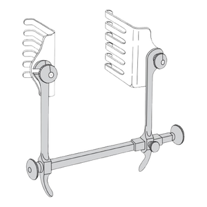 Retractor de Laminectomía Manual de Acero Inoxidable Cairns-Northfield, Longitud del Brazo de 203 mm, Tres Pares de Cuchillas Giratorias Intercambiables - Product Image 1