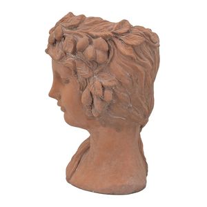 8x9x11.5 marrone testa busto fioriera stile greco in cemento ornamento da giardino per interni ed esterni decorazioni per la casa - Product Image 5