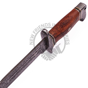 Couteau Bowie professionnel en acier Damas, neuf, sur mesure, couteau de survie pour le camping, lame fixe ultra-affûtée, couteau de chasse en plein air - Product Image 4