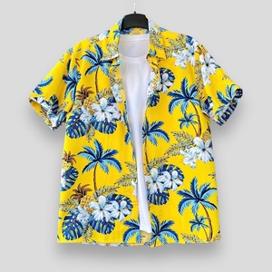 Chemise hawaïenne pour homme à manches courtes, imprimé tropical, respirante, pour les vacances d'été, col rabattu - Product Image 2